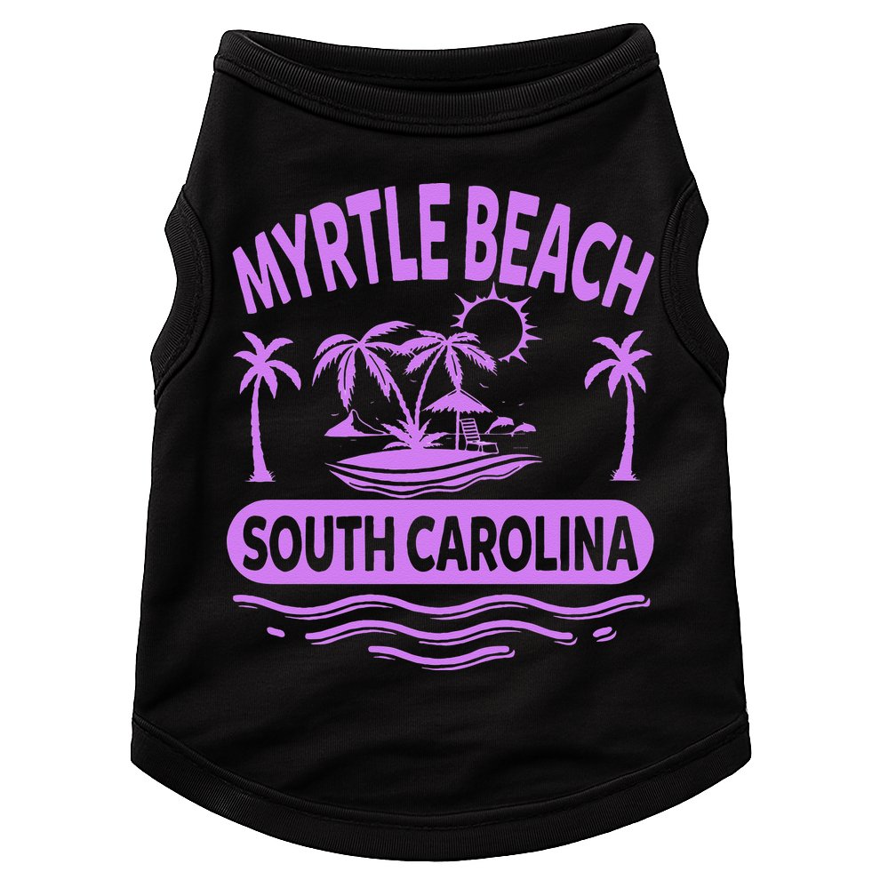 Myrtle Beach Womens Purple South Carolina Beach Vacation Doggie Tank