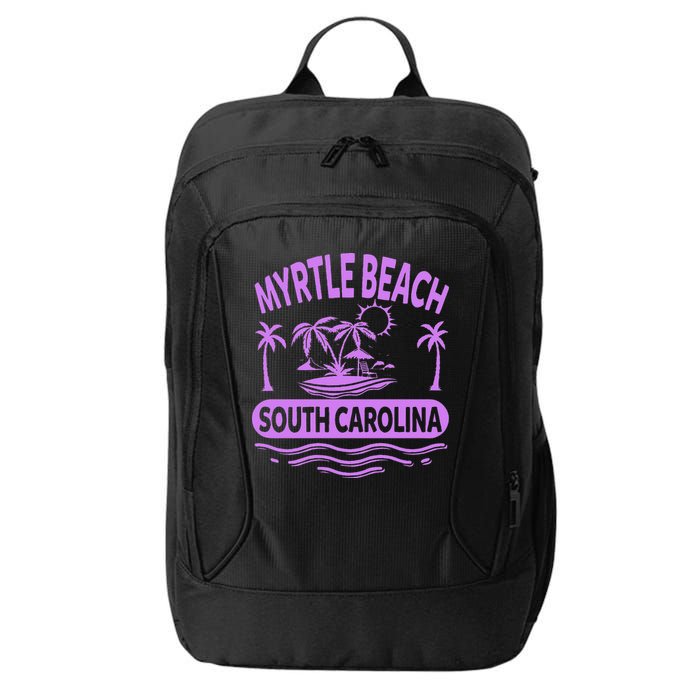 Myrtle Beach Womens Purple South Carolina Beach Vacation City Backpack