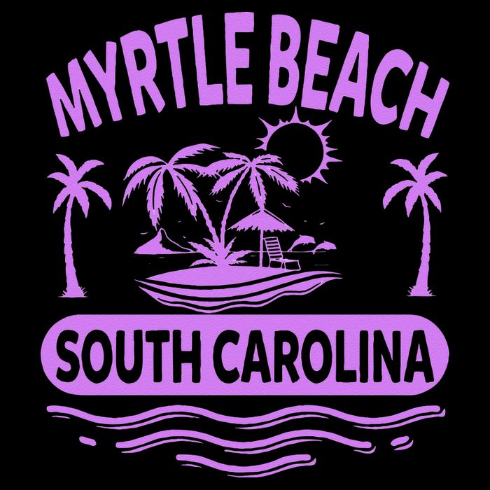 Myrtle Beach Womens Purple South Carolina Beach Vacation City Backpack