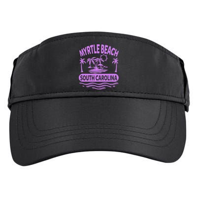 Myrtle Beach Womens Purple South Carolina Beach Vacation Adult Drive Performance Visor