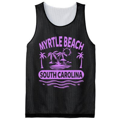 Myrtle Beach Womens Purple South Carolina Beach Vacation Mesh Reversible Basketball Jersey Tank