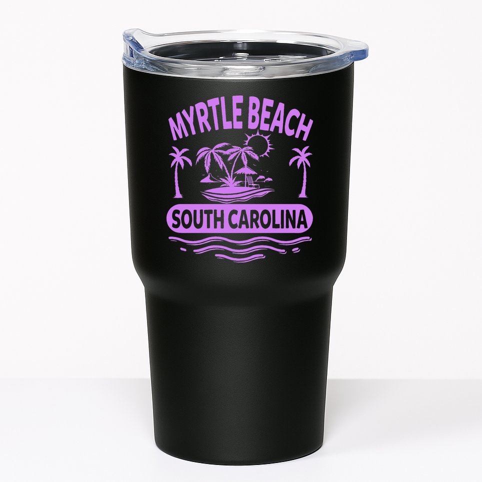 Myrtle Beach Womens Purple South Carolina Beach Vacation Tumbler