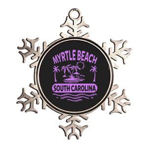 Myrtle Beach Womens Purple South Carolina Beach Vacation Metallic Star Ornament