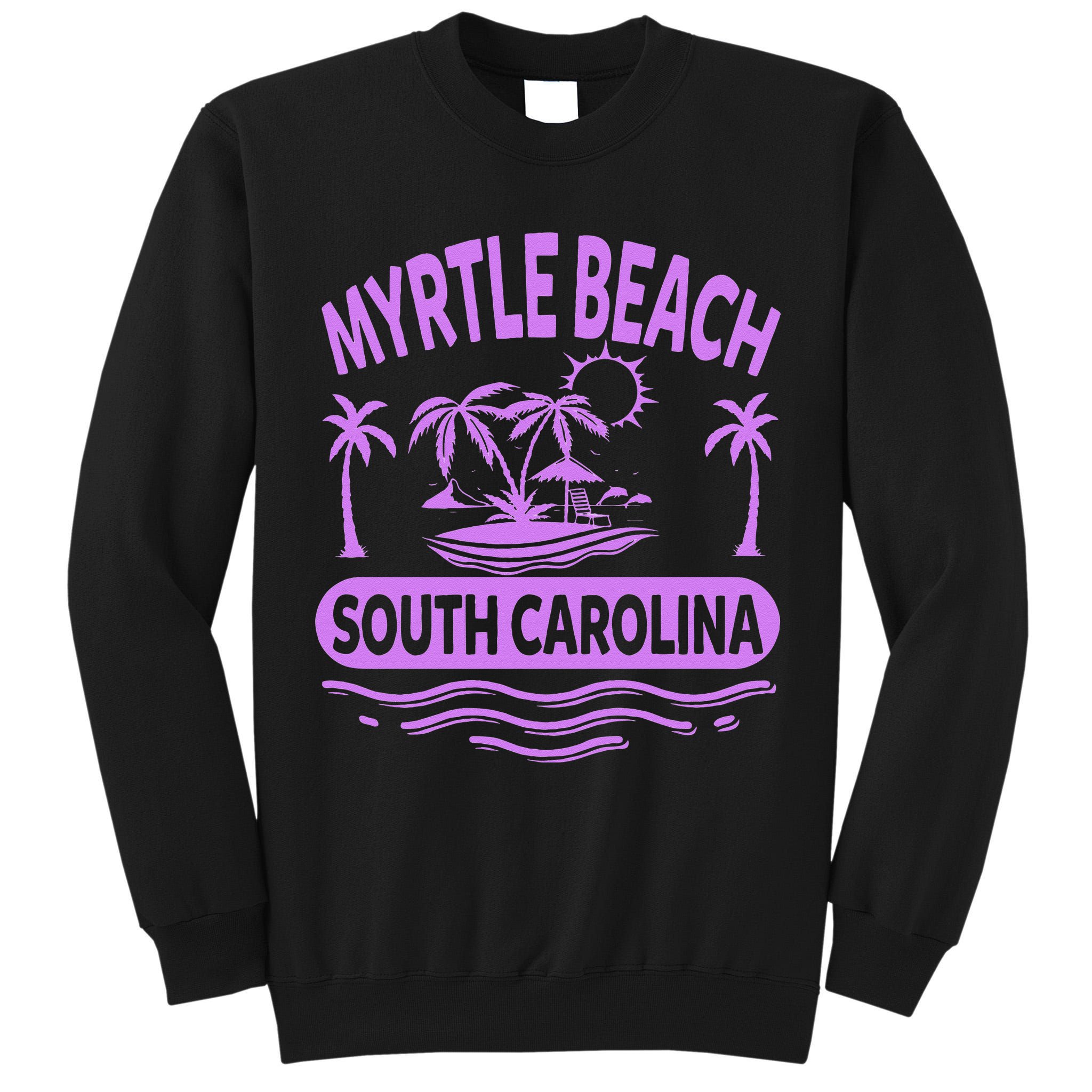 Myrtle Beach Womens Purple South Carolina Beach Vacation Tall Sweatshirt