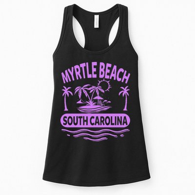 Myrtle Beach Womens Purple South Carolina Beach Vacation Womens Tank Top