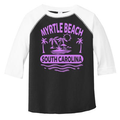 Myrtle Beach Womens Purple South Carolina Beach Vacation Toddler Fine Jersey T-Shirt