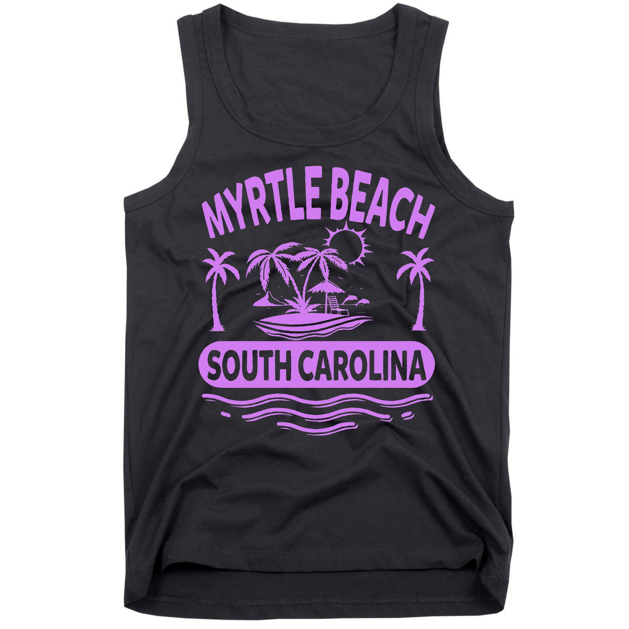 Myrtle Beach Womens Purple South Carolina Beach Vacation Tank Top