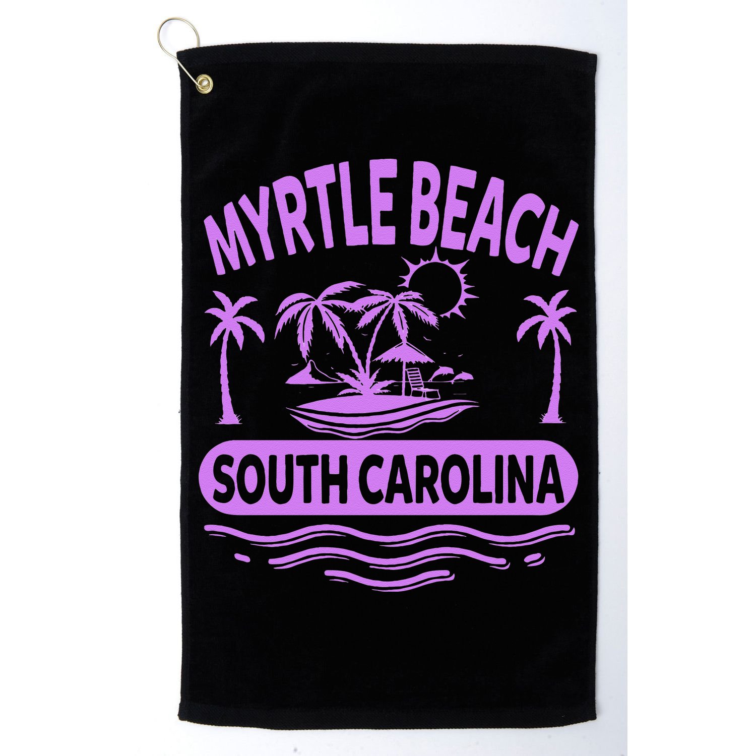 Myrtle Beach Womens Purple South Carolina Beach Vacation Golf Towel