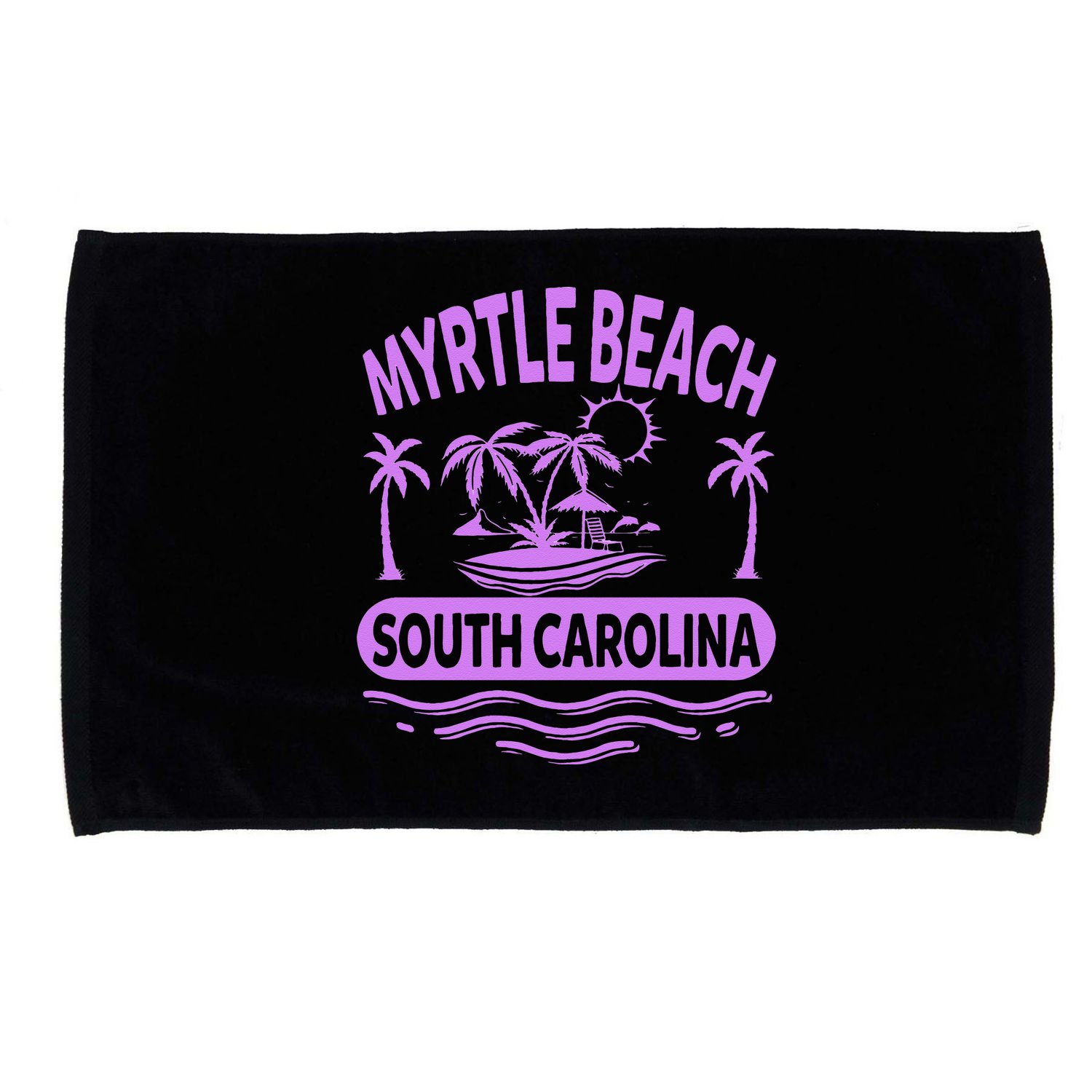 Myrtle Beach Womens Purple South Carolina Beach Vacation Microfiber Hand Towel