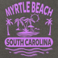 Myrtle Beach Womens Purple South Carolina Beach Vacation Cotton Canvas Backpack