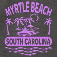 Myrtle Beach Womens Purple South Carolina Beach Vacation Vector Backpack