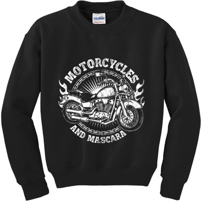 Motorcycle Biker Women Gift Makeup Mascara Biker Kids Sweatshirt