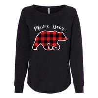 Mama Bear Women Red Plaid Christmas Pajama Family Mom Gift Womens California Wash Sweatshirt