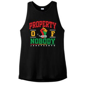 Melanin Black Women Property Of Nobody Juneteenth Since 1865 Ladies PosiCharge Tri-Blend Wicking Tank