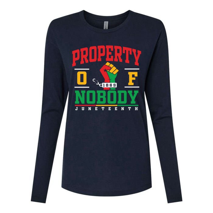 Melanin Black Women Property Of Nobody Juneteenth Since 1865 Womens Cotton Relaxed Long Sleeve T-Shirt