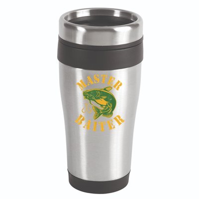 Master Baiter Wels Catfish Hunter 16oz Travel Tumbler