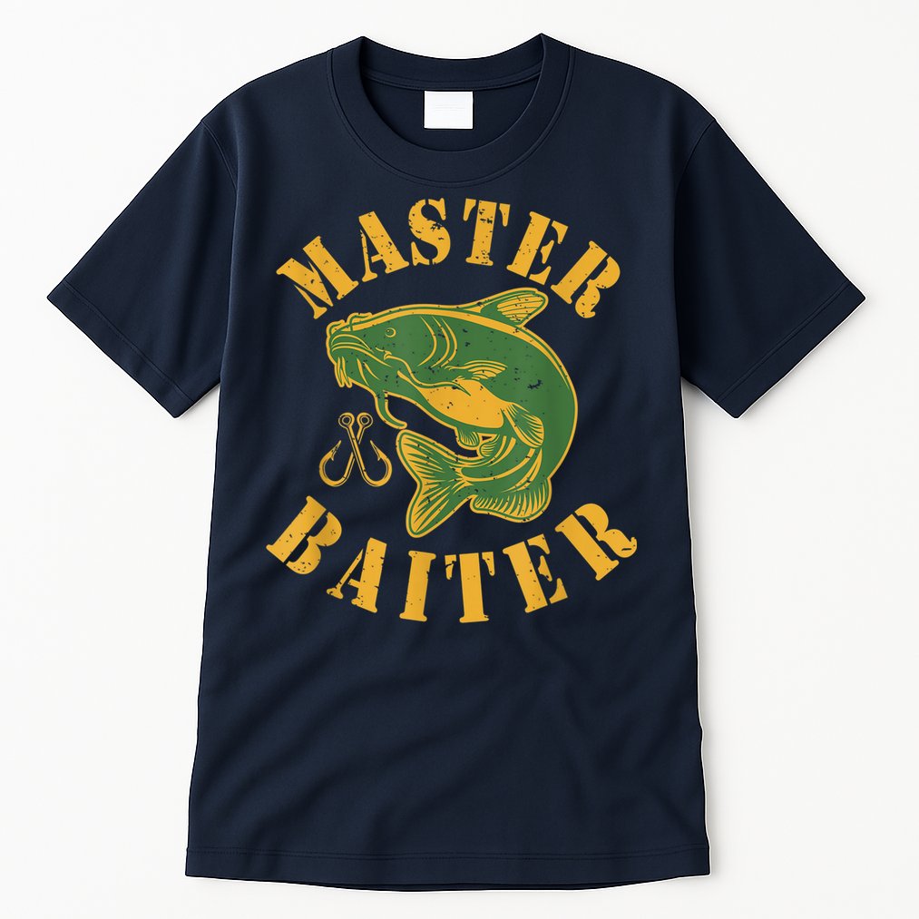 Master Baiter Wels Catfish Hunter Tall T-Shirt