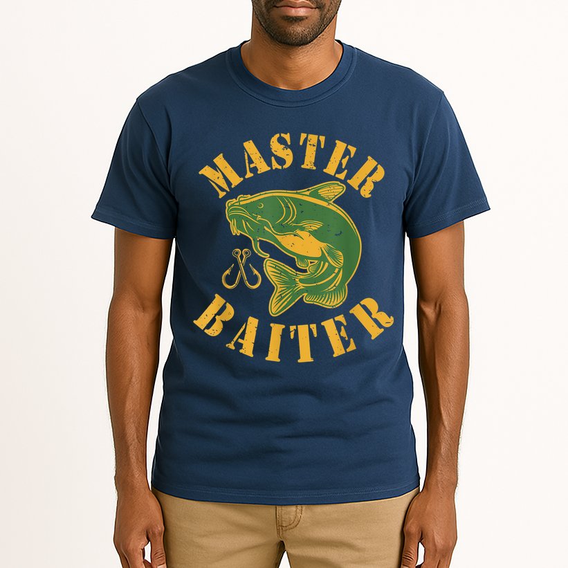 Master Baiter Wels Catfish Hunter Tall T-Shirt