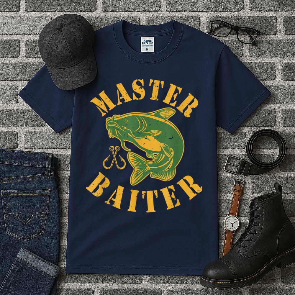 Master Baiter Wels Catfish Hunter Tall T-Shirt