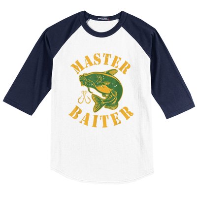 Master Baiter Wels Catfish Hunter Baseball Sleeve Shirt