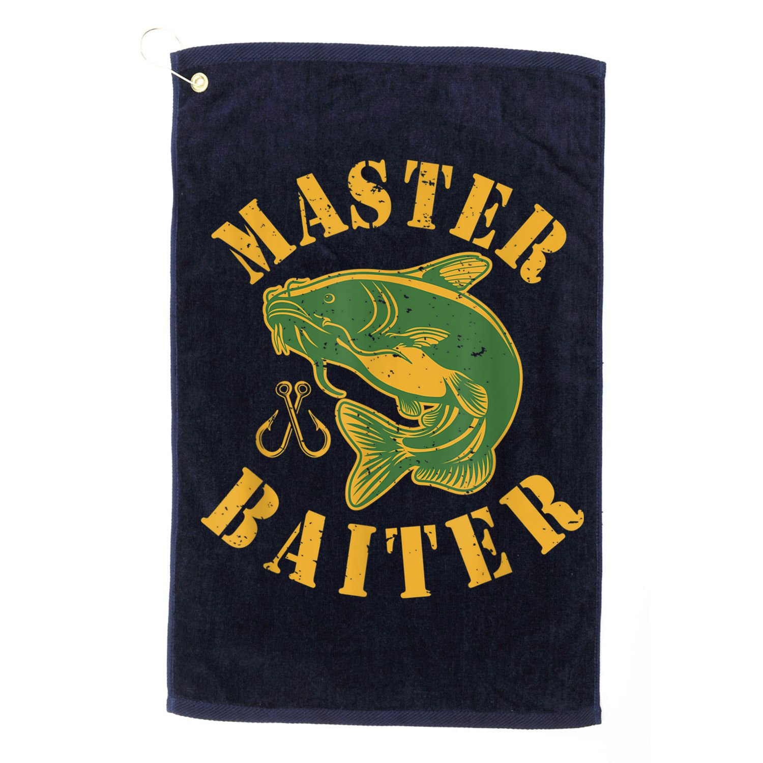 Master Baiter Wels Catfish Hunter Golf Towel