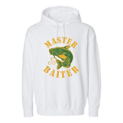 Master Baiter Wels Catfish Hunter Garment-Dyed Fleece Hoodie