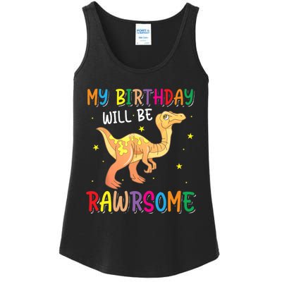 My Birthday Will Be Rawrsome Gallimimus Ladies Essential Tank