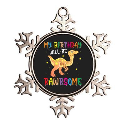 My Birthday Will Be Rawrsome Gallimimus Metallic Star Ornament