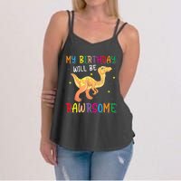 My Birthday Will Be Rawrsome Gallimimus Women's Strappy Tank