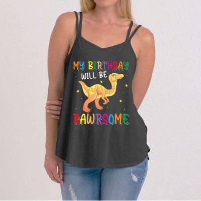 My Birthday Will Be Rawrsome Gallimimus Women's Strappy Tank