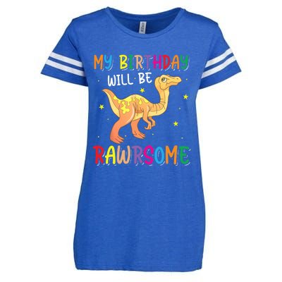 My Birthday Will Be Rawrsome Gallimimus Enza Ladies Jersey Football T-Shirt