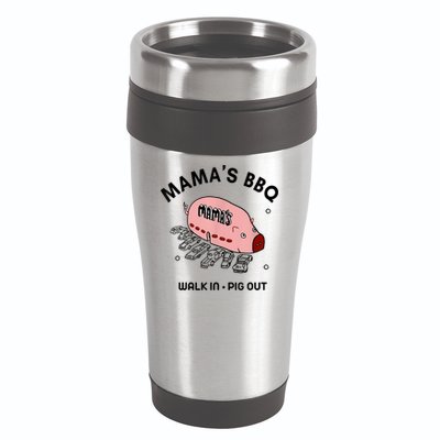 Mama's BBQ Walk In Pig Out Sunny Summer 16oz Travel Tumbler