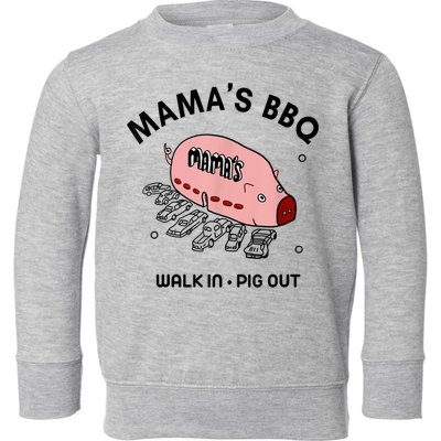 Mama's BBQ Walk In Pig Out Sunny Summer Toddler Sweatshirt