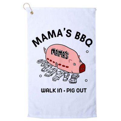 Mama's BBQ Walk In Pig Out Sunny Summer Golf Towel