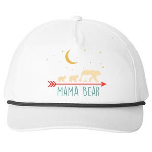 Mama Bear With 3 Cubs Gift Mama Bear Hooded Meaningful Gift Snapback Five-Panel Rope Hat