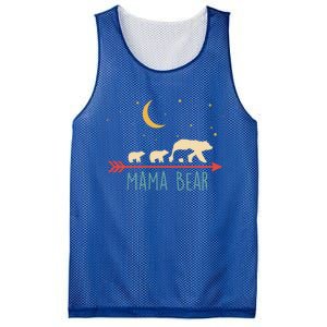 Mama Bear With 3 Cubs Gift Mama Bear Hooded Meaningful Gift Mesh Reversible Basketball Jersey Tank