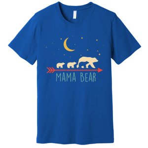 Mama Bear With 3 Cubs Gift Mama Bear Hooded Meaningful Gift Premium T-Shirt