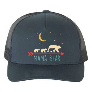 Mama Bear With 3 Cubs Gift Mama Bear Hooded Meaningful Gift Yupoong Adult 5-Panel Trucker Hat