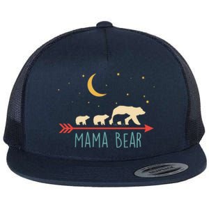 Mama Bear With 3 Cubs Gift Mama Bear Hooded Meaningful Gift Flat Bill Trucker Hat