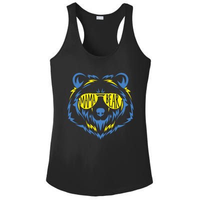 Mama Bear World Down Syndrome Awareness Day T21 Gift Ladies PosiCharge Competitor Racerback Tank