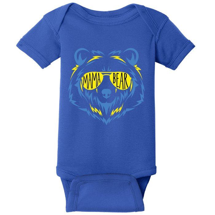 Mama Bear World Down Syndrome Awareness Day T21 Gift Baby Bodysuit