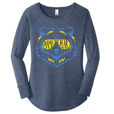 Mama Bear World Down Syndrome Awareness Day T21 Gift Women's Perfect Tri Tunic Long Sleeve Shirt