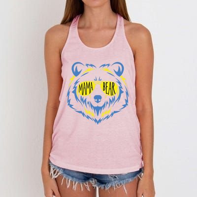 Mama Bear World Down Syndrome Awareness Day T21 Gift Women's Knotted Racerback Tank