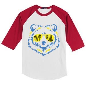 Mama Bear World Down Syndrome Awareness Day T21 Gift Kids Colorblock Raglan Jersey