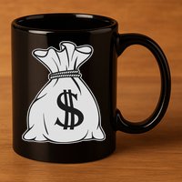 Money Bag X Bag Of Money 11oz C Handle Ceramic Mug