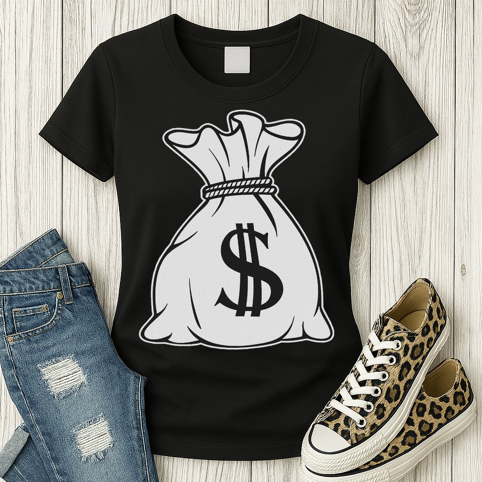 Money Bag X Bag Of Money Womens T-Shirt