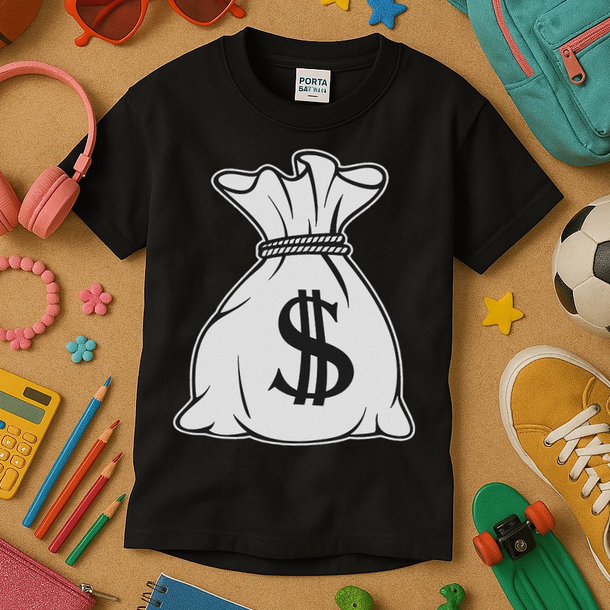Money Bag X Bag Of Money Kids T-Shirt