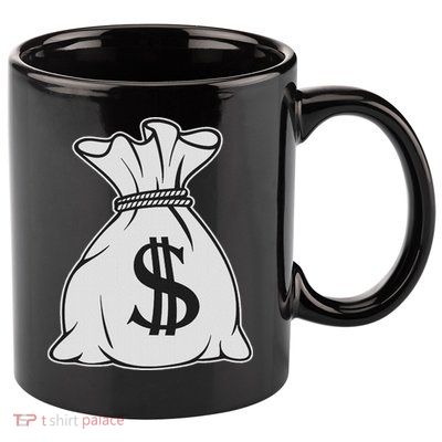 Money Bag X Bag Of Money 11oz C Handle Ceramic Mug