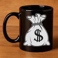 Money Bag X Bag Of Money 11oz C Handle Ceramic Mug