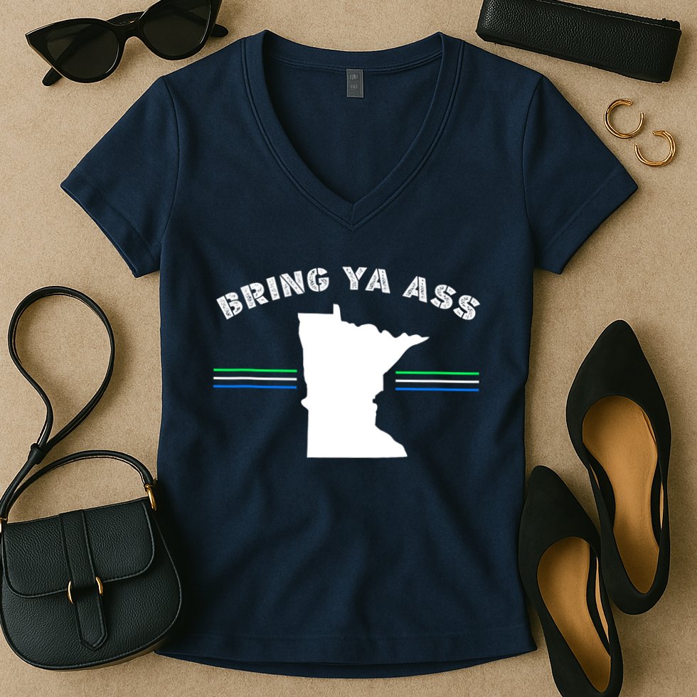 Minnesota Bring Ya Ass Women's V-Neck T-Shirt